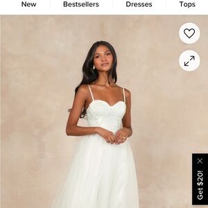 Lulu's Ivory Spaghetti Strap Dress